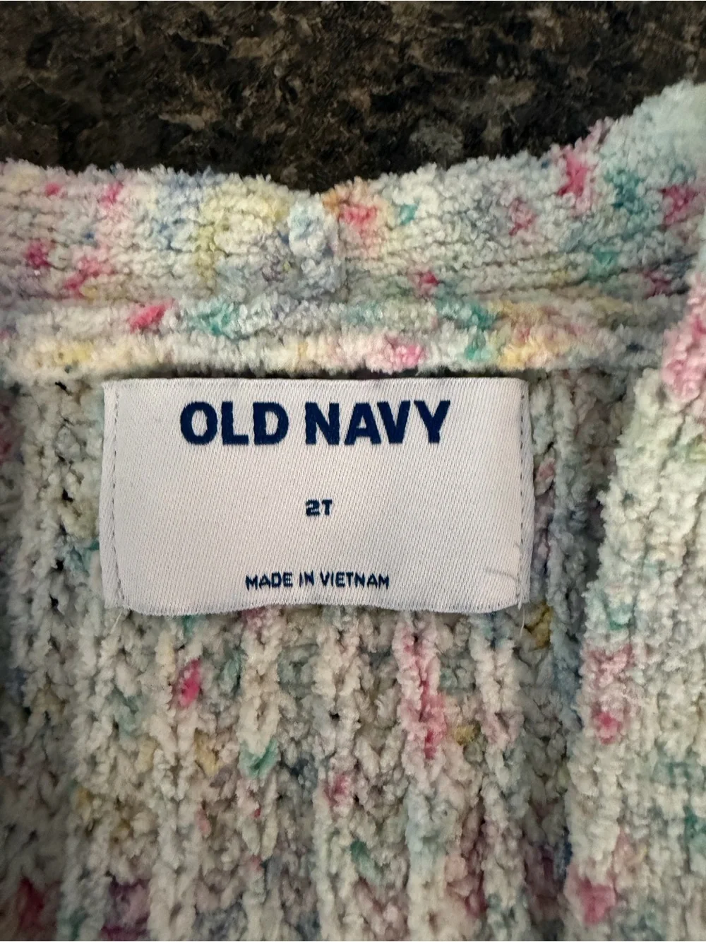 ⭐️Kids Old Navy Pastel Speckled White Open-Front Cardigan